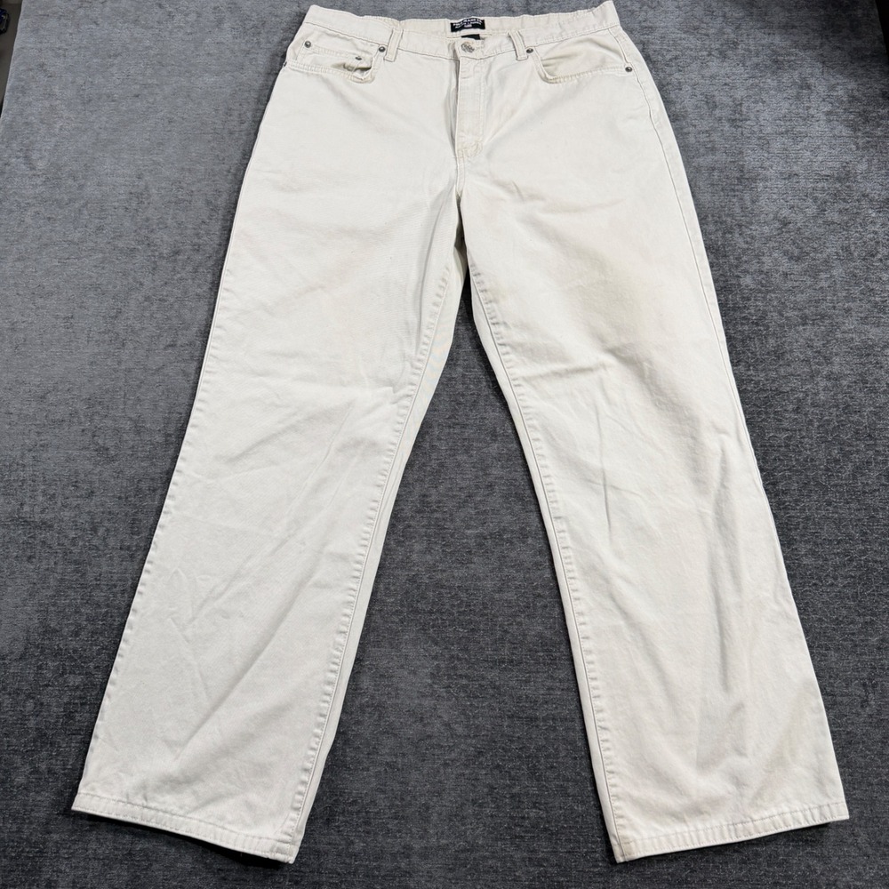 Polo Jeans Co Ralph Lauren Mens 34 Cream Tan Straight Leg Cotton Pants RL67437